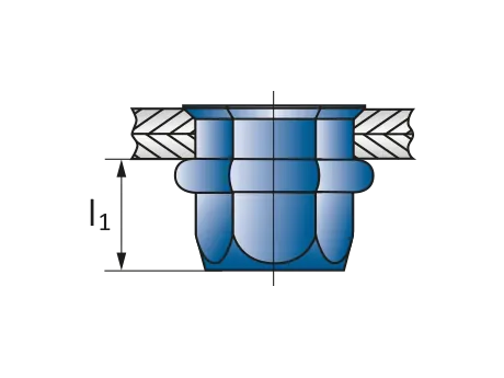 Заклепка нержавеющая A2 М5 шестигранная уменьшенный бортик закрытая