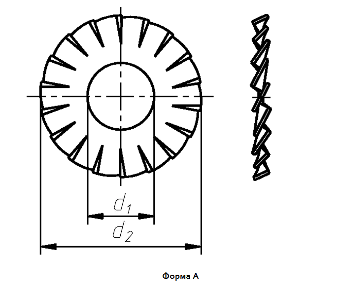 Шайба M3 DIN 6798 V пружинная сталь цинк