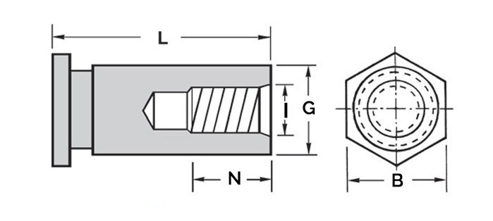Втулка запрессовочная М3х10 закрытая BSO стальная
