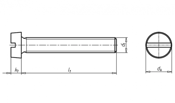 Винт М2.5 DIN 84 стальной 4.8 цинк