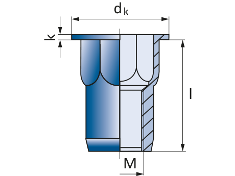 Заклепка М5 полушестигранная стандартный бортик