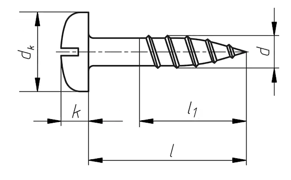 Шуруп 2 DIN 96 стальной цинк