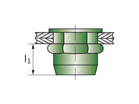 Заклепка нержавеющая A2 М10 полушестигранная стандартный бортик закрытая