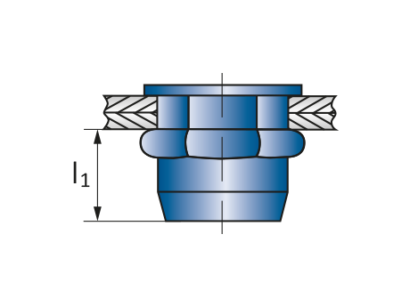 Заклепка М12 полушестигранная стандартный бортик