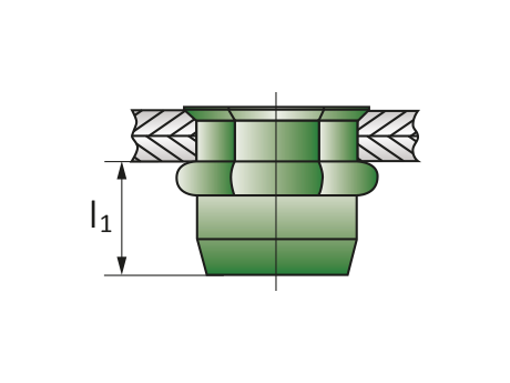 Заклепка нержавеющая A2 М8 полушестигранная уменьшенный бортик закрытая