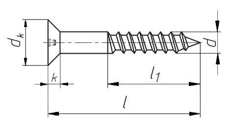 Шуруп 4 DIN 97 стальной цинк