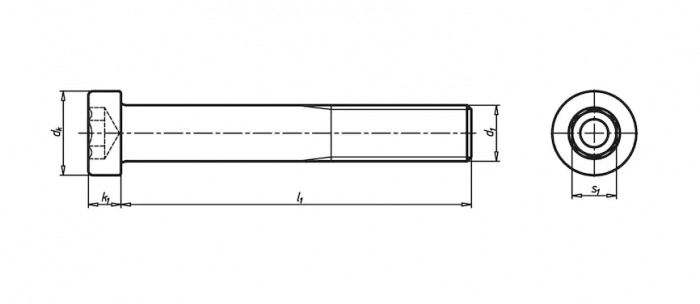 Винт М10 DIN 7984 стальной 8.8 без покрытия