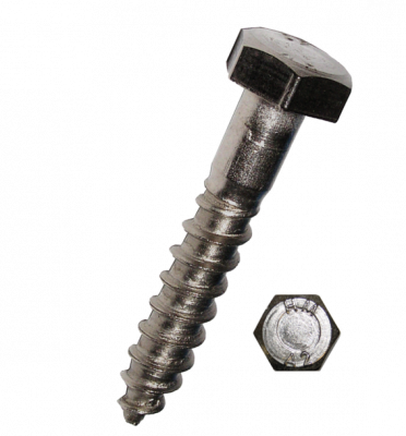 Шуруп 12 DIN 571 нержавеющая сталь А2