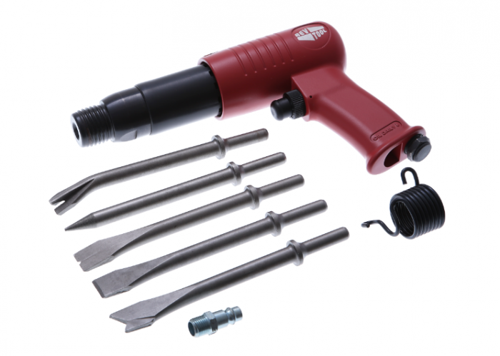 Молоток зубильный пневматический REVTOOL 41443 в кейсе