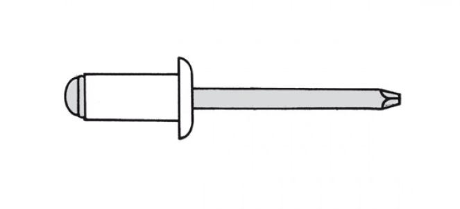 Заклепка вытяжная 3,2x8 Алюм/Алюм стандартный бортик