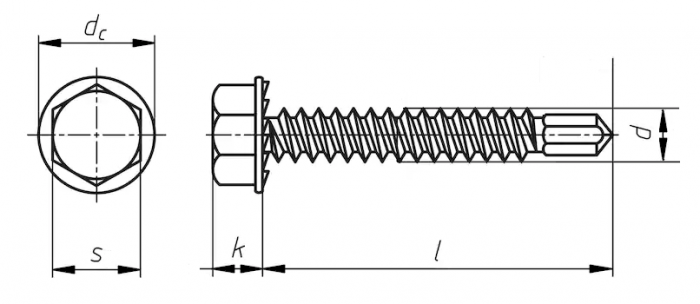 Саморез 4.8 DIN 7504 K стальной цинк