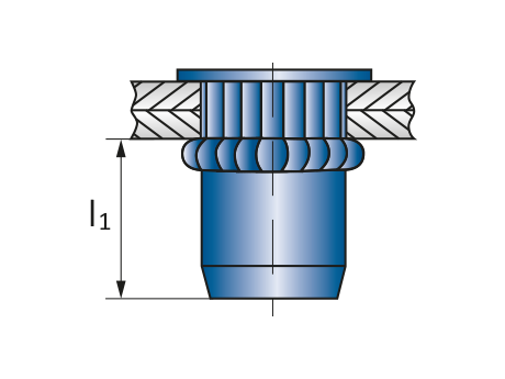 Заклепка нержавеющая A2 М3 стандартный бортик