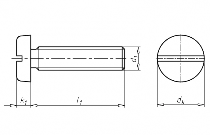 Винт М6 DIN 85 стальной 4.8 цинк