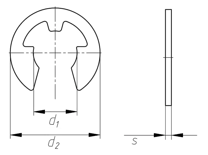 Шайба D5 DIN 6799 пружинная сталь без покрытия
