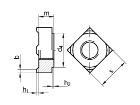 Гайка приварная DIN 928 М10 нержавеющая сталь