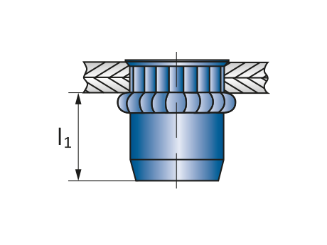 Заклепка нержавеющая A2 М6 уменьшенный бортик