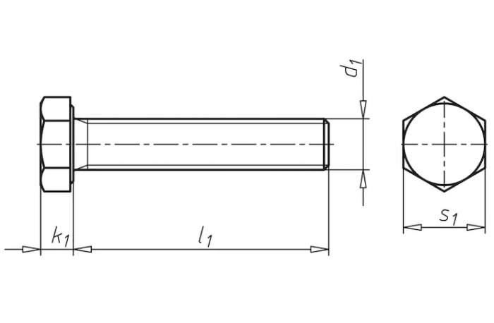 Болт М10 DIN 933 стальной 10.9 цинк
