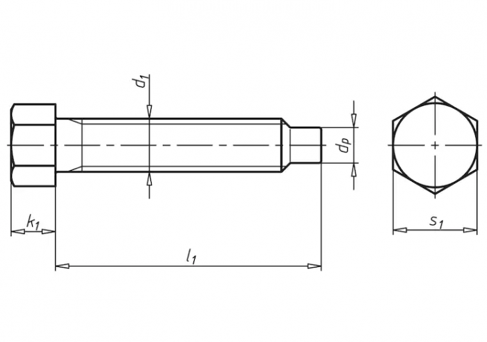 Болт М16 DIN 561 стальной 8.8 цинк