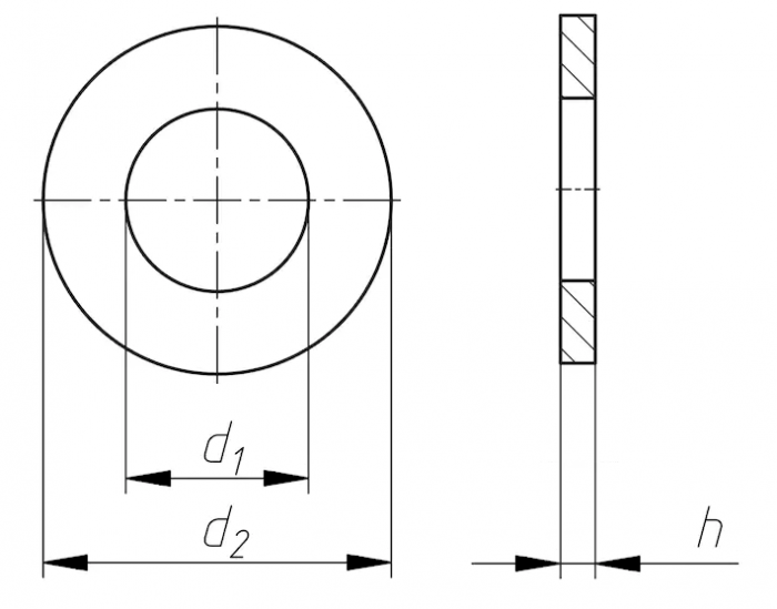 Шайба M18 DIN 7349 стальная цинк