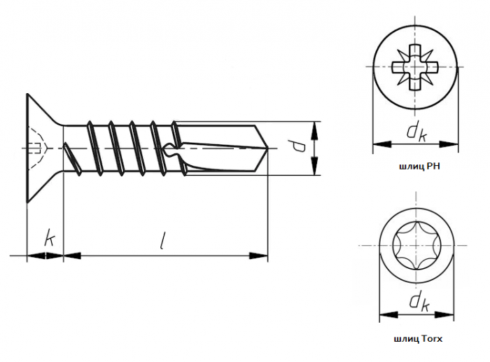 Саморез 2.9 DIN 7504 О (Р) стальной цинк