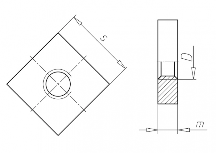 Гайка М6 DIN 562 нержавеющая сталь А2