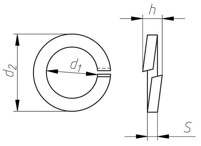 Шайба М4 DIN 7980 нержавеющая сталь А2