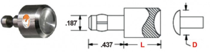 Оправка 12,7 (1/2”) для пресс-заклепочника AIRPRO RS2002-3