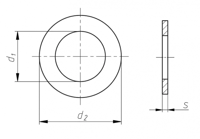 Шайба М20 DIN 126 стальная 100 HV без покрытия