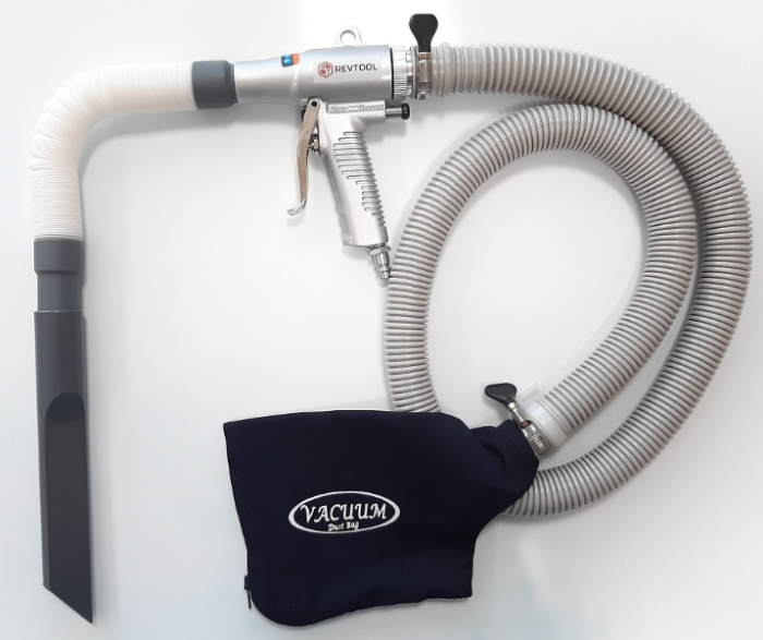 Пистолет для обдува и всасывания воздуха REVTOOL 80107 с комплектом насадок