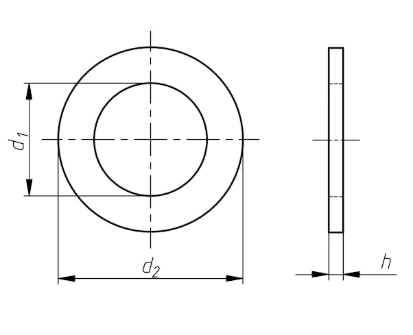 Шайба М16 DIN 433 стальная 140 HV цинк