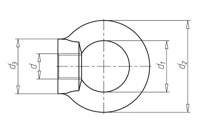 Гайка М12 DIN 582 стальная С15 цинк