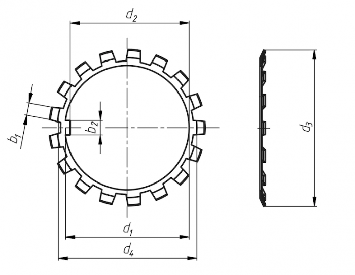 Шайба D35 DIN 5406 стальная без покрытия