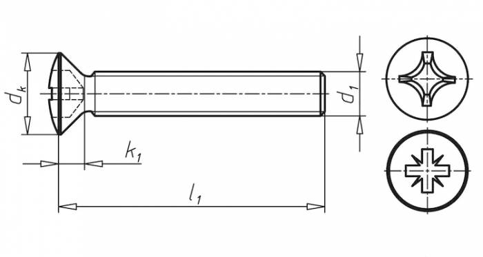 Винт М6 DIN 966 стальной 4.8 цинк
