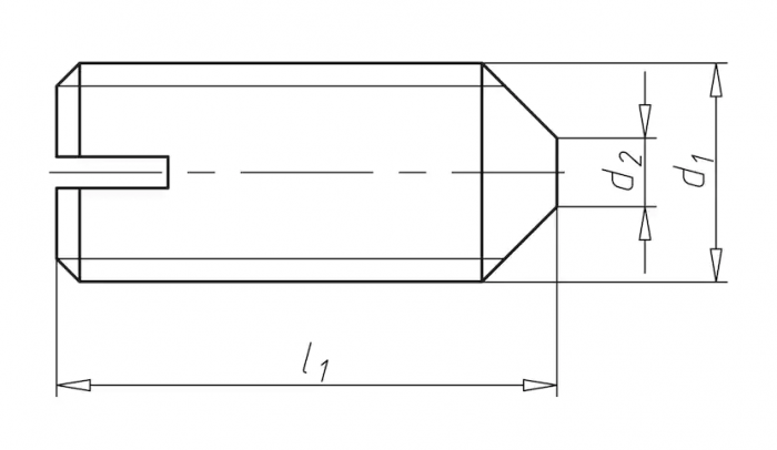 Винт М3 DIN 553 стальной 14 Н без покрытия