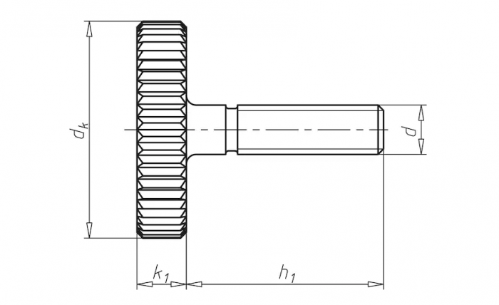 Винт М3 DIN 653 стальной 4.8 цинк