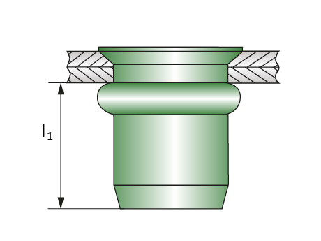 Заклепка закрытая потайной бортик М5