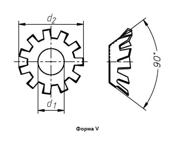 Шайба M4 DIN 6797 I стальная цинк