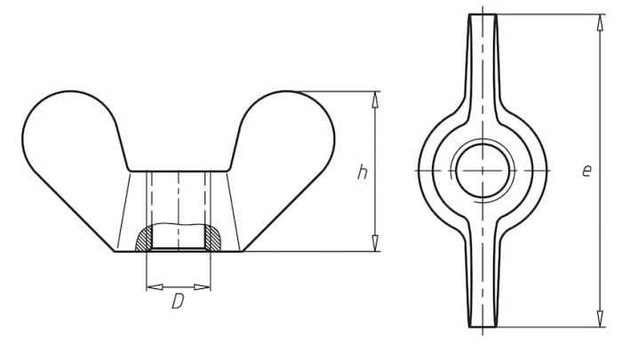 Гайка М12 DIN 315 стальная цинк (американский тип)