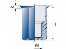 Заклепка шестигранная уменьшенный бортик М4