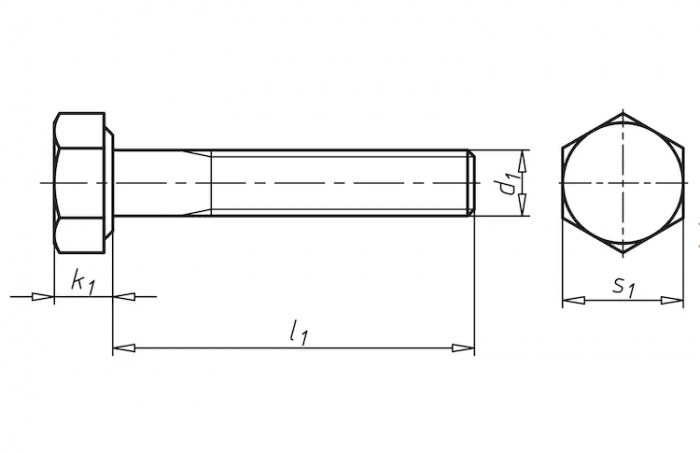 Болт М10 DIN 931 нержавеющая сталь A2